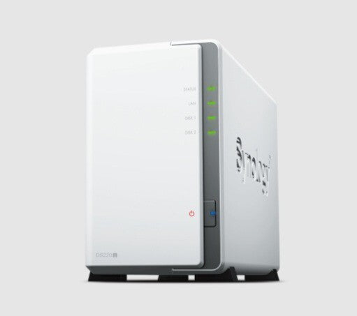 2bay Synology DiskStation DS223j NAS Enclosure,Realtek RTD1619B Quad Core,1GB.