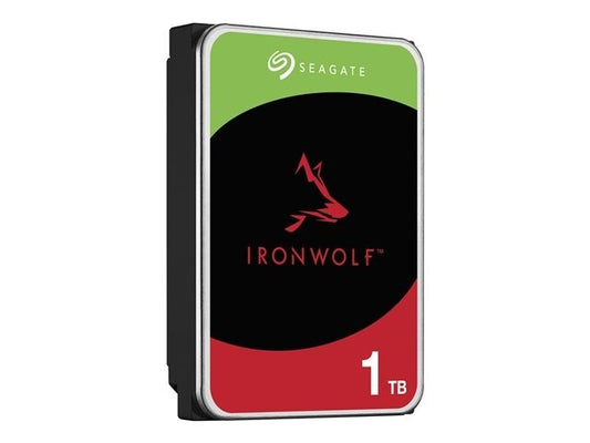 1TB Seagate IronWolf ST1000VN008 NAS Hard Drive, 3.5" HDD, SATA III 6Gb/s, 5400r