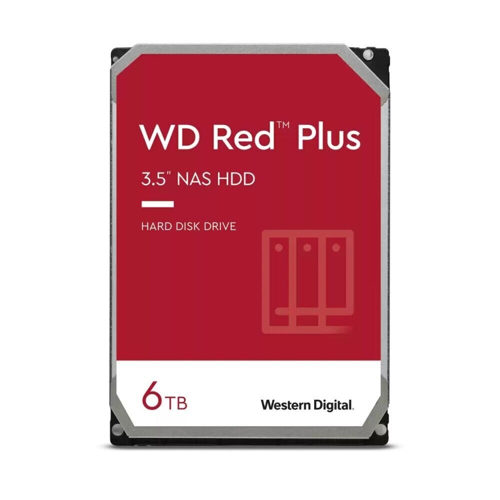Western Digital Red Plus 6TB, Internal, 5400 RPM , 3.5" (WD60EFPX) Hard Drive