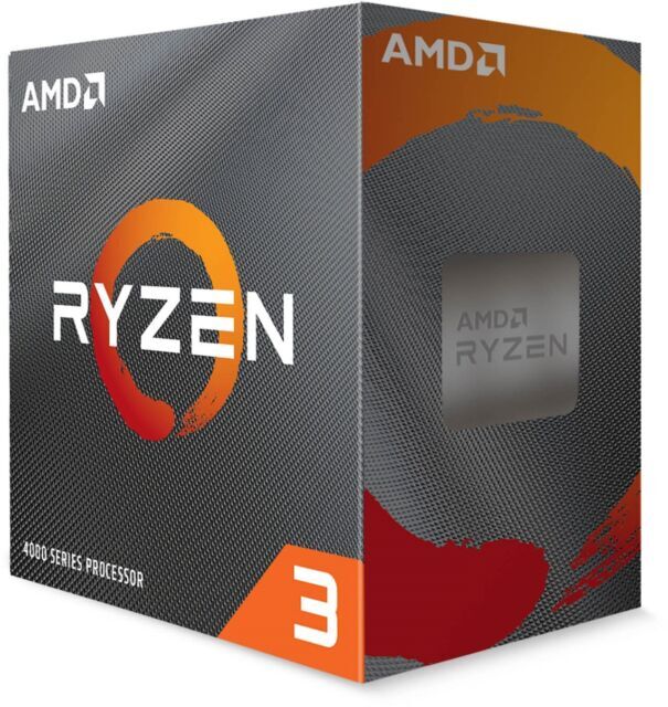 AMD Ryzen 3 4100 Processor with Wraith Stealth Cooler Socket AM4 - Black