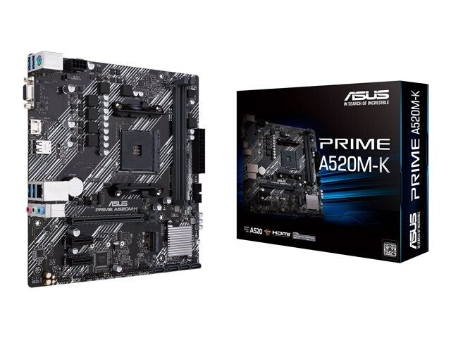 ASUS PRIME A520M-K - motherboard - micro ATX - Socket AM4 - AMD A520