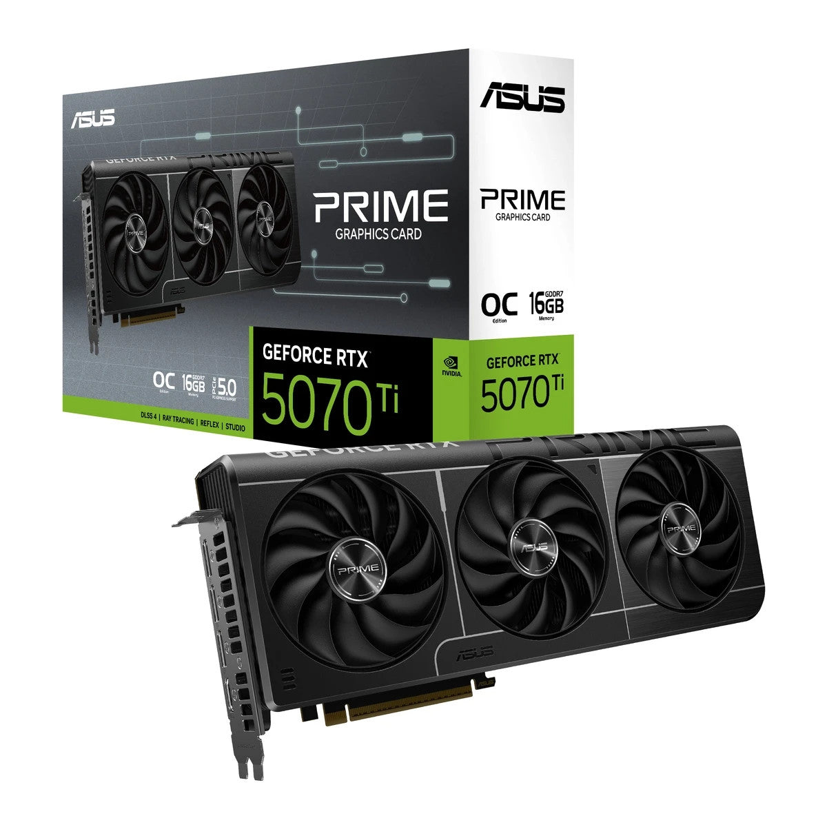 ASUS Prime -RTX5070TI-O16G, GeForce RTX 5070 Ti, 16 GB, GDDR7, 256 bit, 7680 x 4