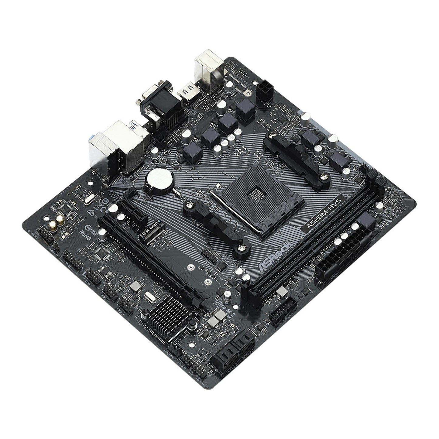 ASRock A520M-HVS Socket AM4 AMD Motherboard - 90-MXBE60-A0UAYZ