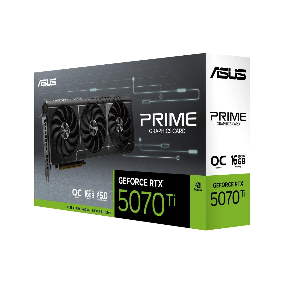 ASUS Prime -RTX5070TI-O16G, GeForce RTX 5070 Ti, 16 GB, GDDR7, 256 bit, 7680 x 4