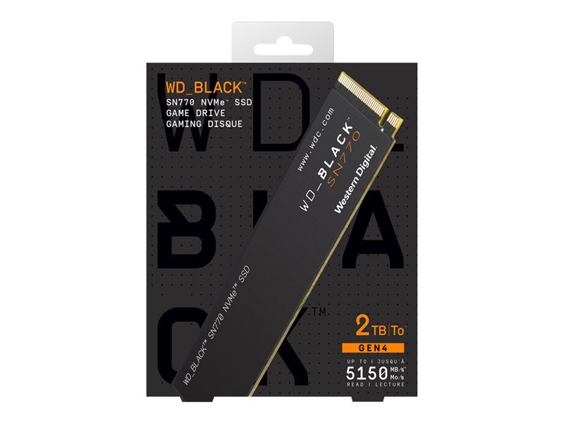 Western Digital WD_BLACK SN770 2TB M.2 NVMe Internal SSD (WDS200T3X0E)