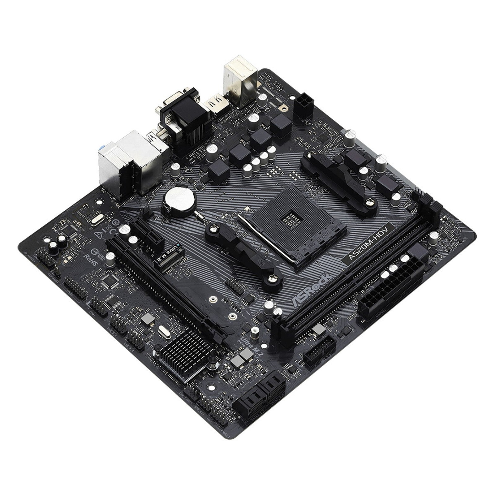 ASRock A520m-hdv AMD A520 Am4 Micro ATX 2 Ddr4 VGA DVI HDMI M.2