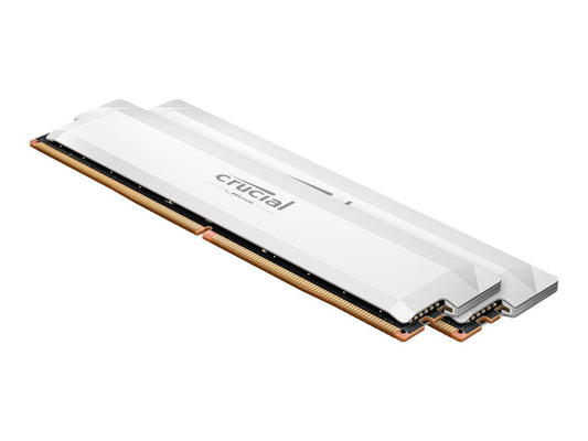 Crucial Pro 32GB (2x16GB) DDR5 6400MHz CL38 Desktop RAM Kit White CP2K16G64C38U5