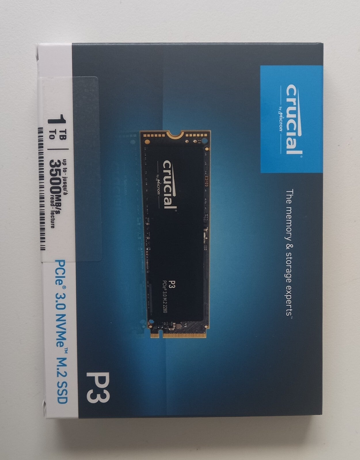 Crucial P3 1TB 3.0 NAND NVMe PCIe M.2 SSD.Brand New Sealed.