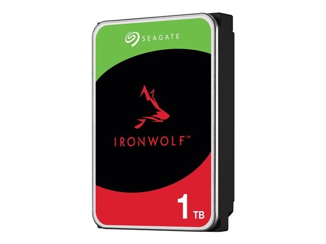 1TB Seagate IronWolf ST1000VN008 NAS Hard Drive, 3.5" HDD, SATA III 6Gb/s, 5400r