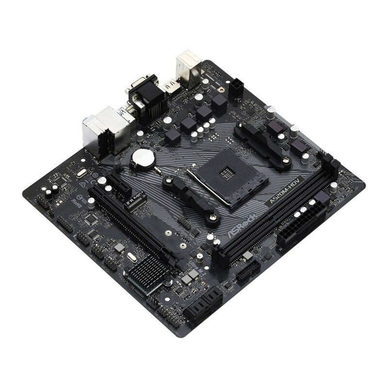 ASRock A520m-hdv AMD A520 Am4 Micro ATX 2 Ddr4 VGA DVI HDMI M.2